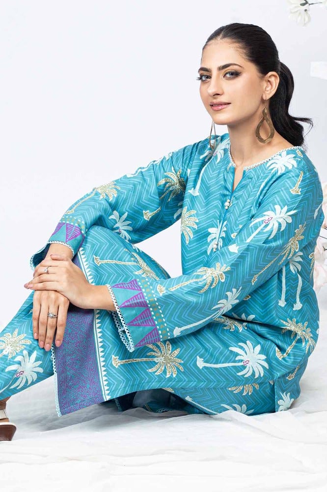 Unstitched Kurties Printed Twill Linen Shirt - Image 2