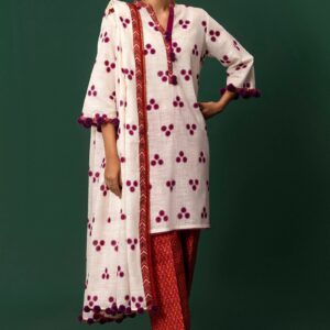 Unstitched Mahay Slub 3 Piece Suit