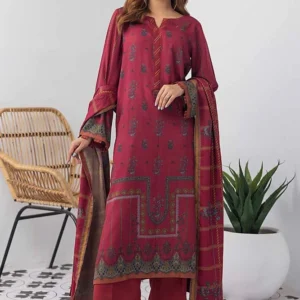 Unstitched 3 Piece Dhanak Suit